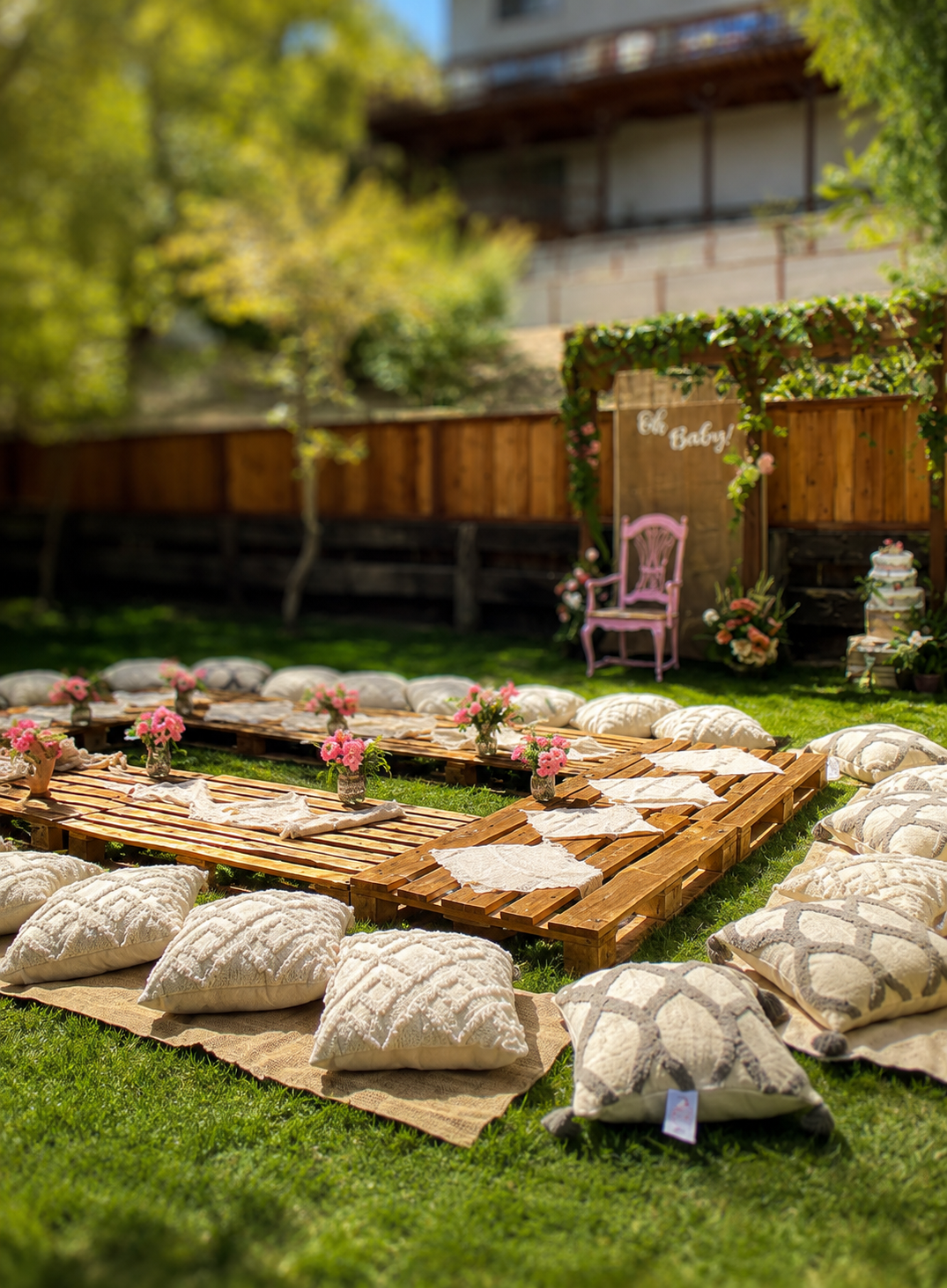 Baby shower floral decor