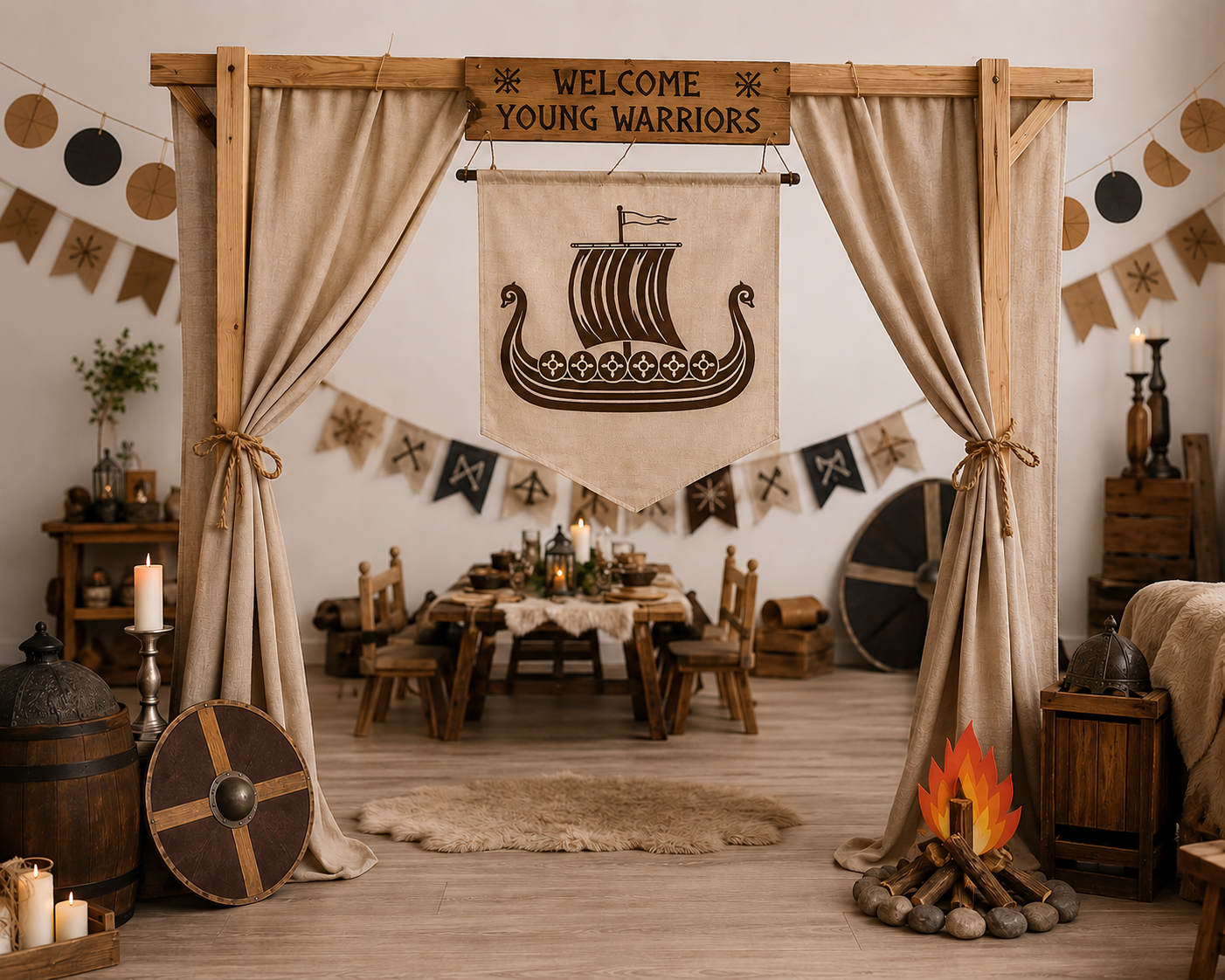 The Little Brave Vikings party theme