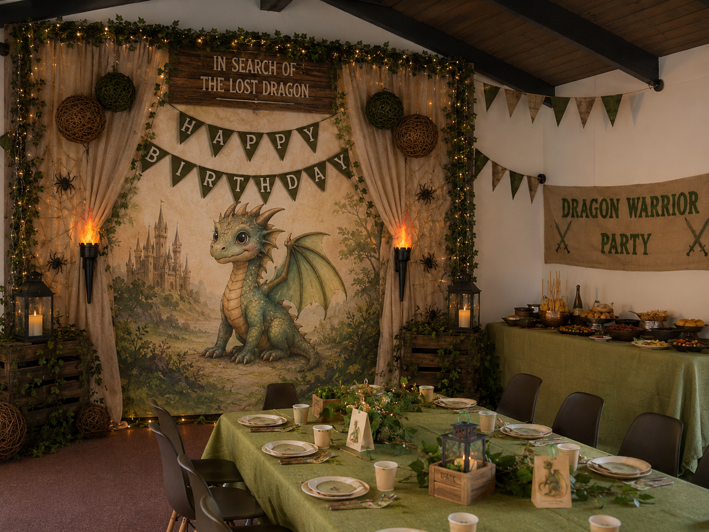 Dragon themed decor
