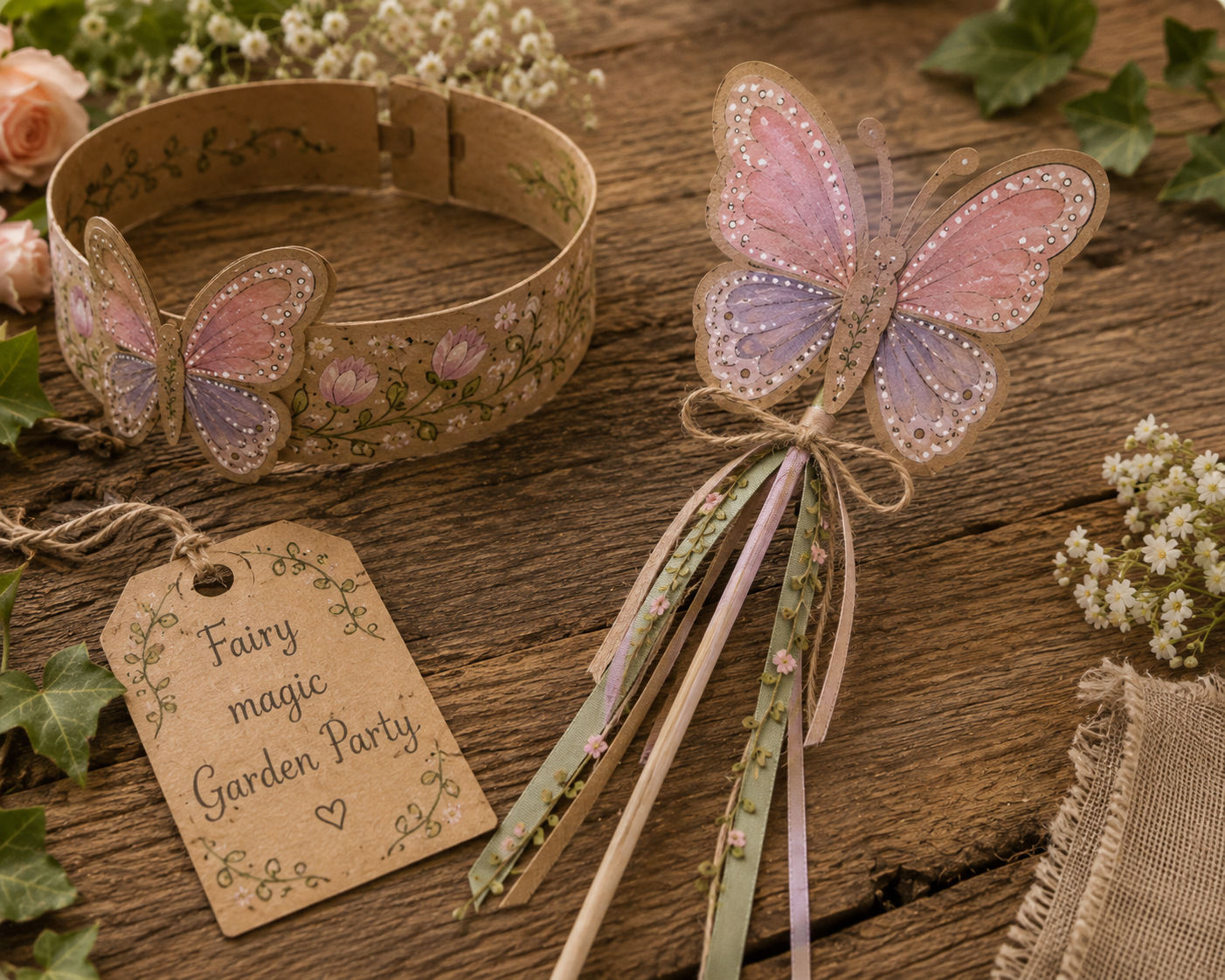 Fairy invitation and printed details